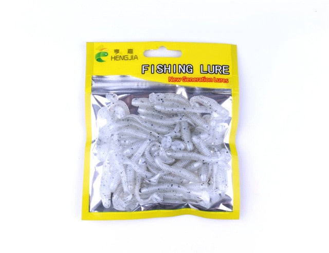 50 pcs Silicone worms - Gearedupfishing
